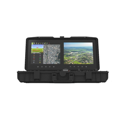 La stazione di controllo a terra T50 ha un design altamente integrato, tutto in uno, con un touchscreen industriale anti-abbagliamento da 17 pollici