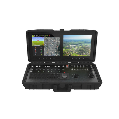 La stazione di controllo a terra T50 ha un design altamente integrato, tutto in uno, con un touchscreen industriale anti-abbagliamento da 17 pollici