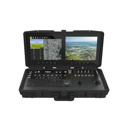 La stazione di controllo a terra T50 ha un design altamente integrato, tutto in uno, con un touchscreen industriale anti-abbagliamento da 17 pollici